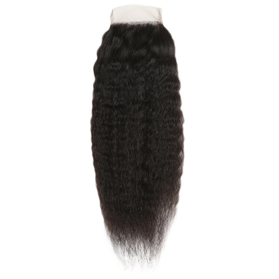 Fecho de renda reta para extensões de cabelo reto sem derramamento