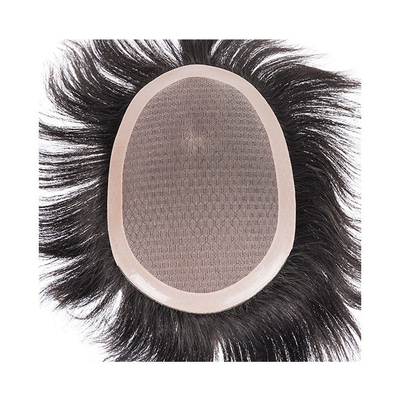 100% cabelo humano virgem toupee de renda completa para homem com malha mono e material de base de renda