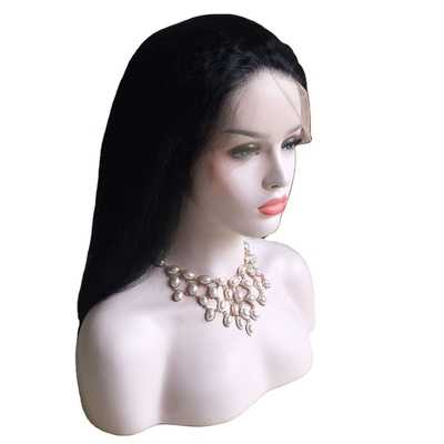 100% de cabelo humano BSM Descontos 360 Cuticle de renda completa alinhada Peruca reta italiana Yaki