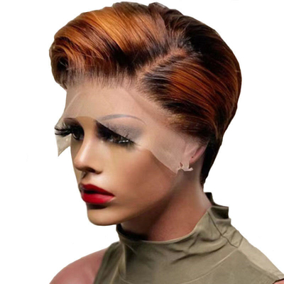 Cabelo superior T1B/30 Lanteja frontal Cabelo humano 100% Perucas curtas Perucas naturais Peças para mulheres