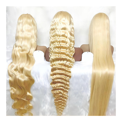 Cabelo Chinês 613 Loiro 13X6 Hd Full Lace Frontal Raw Cabelo Humano Peruca Com Cabelo de Bebê