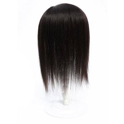 Toupee feminino liso e sedoso com alta densidade e design de toupe esquerdo 100% cabelo humano