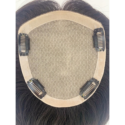 Toupee feminino liso e sedoso com alta densidade e design de toupe esquerdo 100% cabelo humano