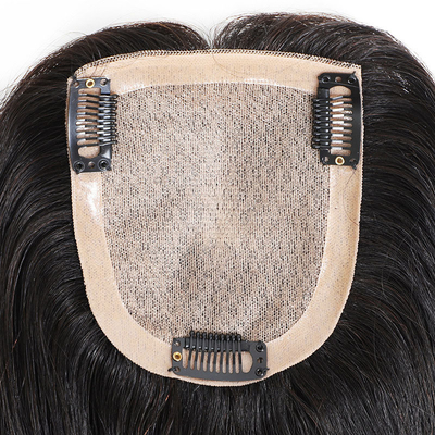 Boa Toupee de Cabelos Verdadeiros para Mulheres com técnica feita à mão e aberturas de seda de pele fina