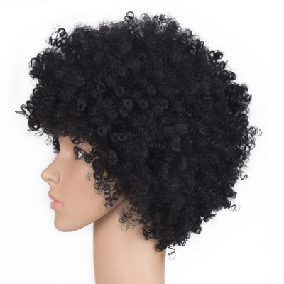 Máquina de peruca de 360 dentes feita de cabelo sintético resistente ao calor em preto e 30/33 Ombre