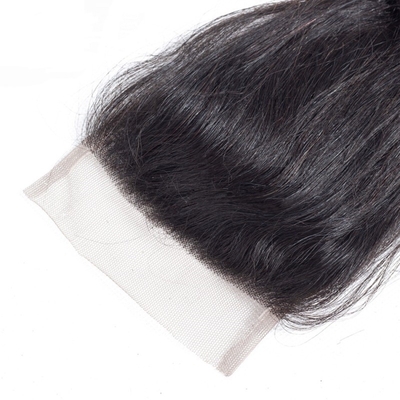 Extensão de cabelo humano 4x4 fecho de renda sem cola curto de onda solta peruca de cabelo remy