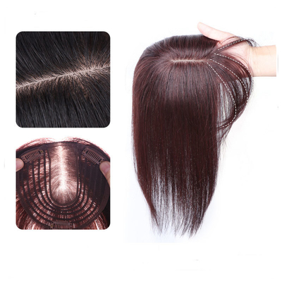 Toupee feminino direto com 100% de cabelo humano e base de seda em tamanho pequeno/grande/médio