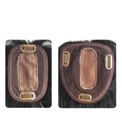 Toupee feminino direto com 100% de cabelo humano e base de seda em tamanho pequeno/grande/médio