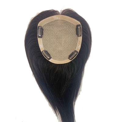 100% Toupee de cabelo humano para mulheres Peça de cabelo reto de alta qualidade em tipo de design
