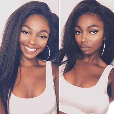 Proporção de cabelo mais longo 55% cabelo humano Peruca de fechamento de renda suíça com vantagem suave e brilhante