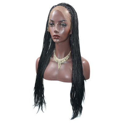 Cabelo longo sintético trançado com boas críticas 0.2kg renda perucas frontais comprimento longo