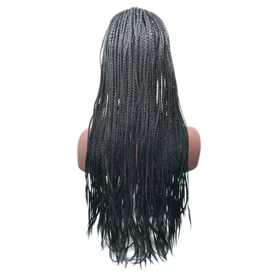 Cabelo longo sintético trançado com boas críticas 0.2kg renda perucas frontais comprimento longo
