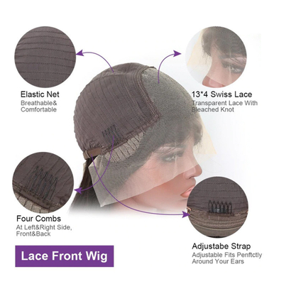Perucas de cabelo humano longo com renda marrom claro 360 renda completa Design de moda de alta qualidade