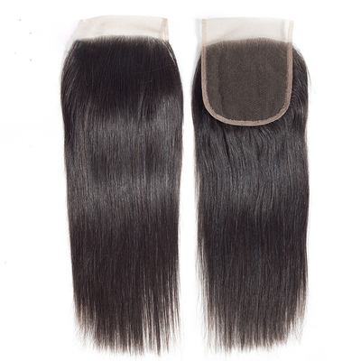 Peruca de fechamento de renda 4x4 Peruca de fechamento de renda 8A Extensão de cabelo humano de renda reta para um visual durável e elegante