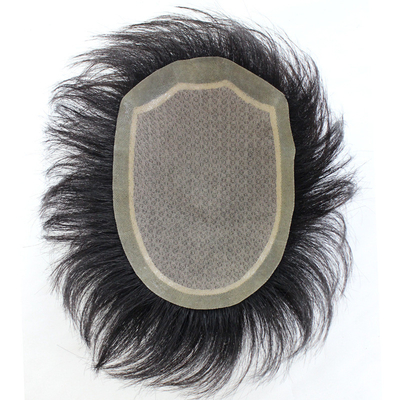Pequeno/Grande/Mediano Tamanho 100% cabelo humano masculino Toupee de cabelo de base de seda com 90% de densidade