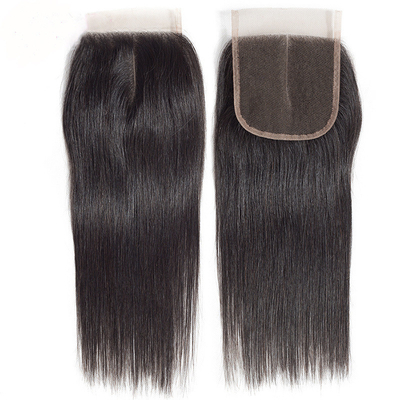 Peruca de fechamento de renda 4x4 Peruca de fechamento de renda 8A Extensão de cabelo humano de renda reta para um visual durável e elegante