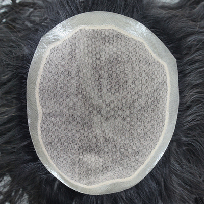 Pequeno/Grande/Mediano Tamanho 100% cabelo humano masculino Toupee de cabelo de base de seda com 90% de densidade