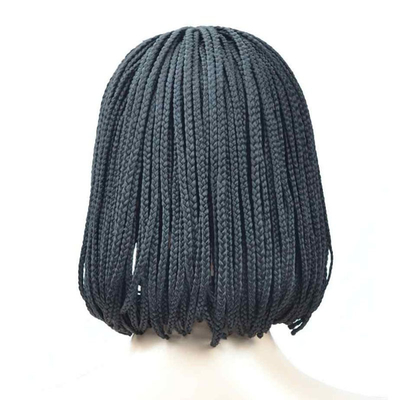 Melhores Preços Peruca de cabelo sintético com renda Frente de alta temperatura Fibra de cabelo Cor preta