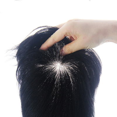 Tipos de cabelos retos 100% de cabelo humano Homens Toupee com pele fina e densidade leve
