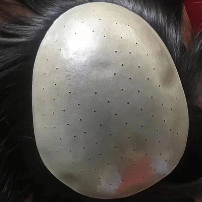 Tipos de cabelos retos 100% de cabelo humano Homens Toupee com pele fina e densidade leve