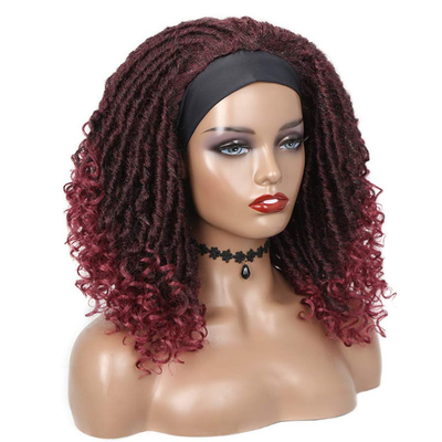 Outro estilo de faixa de cabeça Perucas com mistura de cabelo sintético e econômico