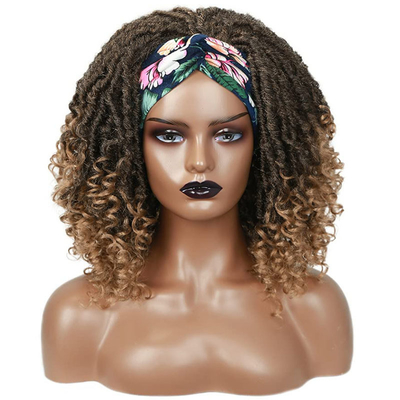 Outro estilo de faixa de cabeça Perucas com mistura de cabelo sintético e econômico