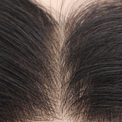 Tipos de cabelos retos 100% de cabelo humano Homens Toupee com pele fina e densidade leve