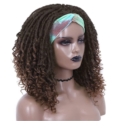 Outro estilo de faixa de cabeça Perucas com mistura de cabelo sintético e econômico