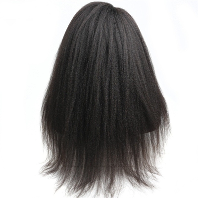 Top cabelo renda Frente Perucas de cabelo humano direito Kinky 360 Peruca de renda completa