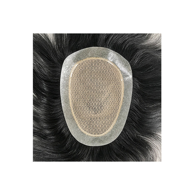 Pequeno Tamanho Grande Confiança Cabelo Direito Grade Toupee para Homens
