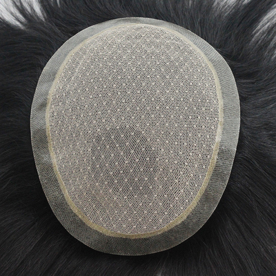 Pequeno Tamanho Grande Confiança Cabelo Direito Grade Toupee para Homens