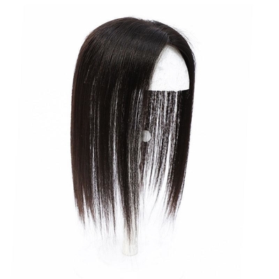 Toupee feminino com densidade pesada pele fina estilo reto técnica feita à mão completa