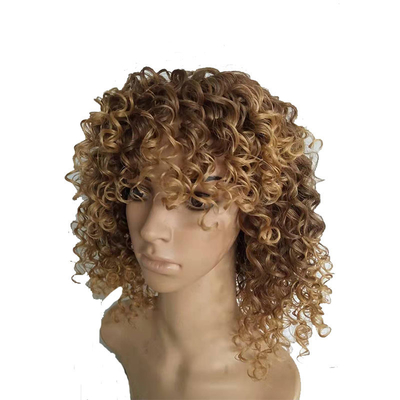 Perucas sintéticas de cabelo de renda completa com 150% de densidade e fibra de alta temperatura