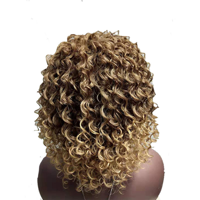Perucas sintéticas de cabelo de renda completa com 150% de densidade e fibra de alta temperatura