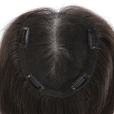 Desenhe um toupe de cabelo humano real para mulheres com 100% de encaixe de cabelo virgem