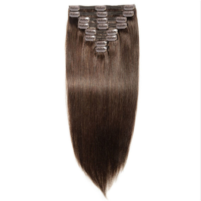 Experimente a vantagem do clipe de cabelo humano reto em extensões suaves e brilhantes