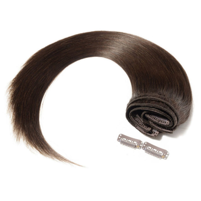 Experimente a vantagem do clipe de cabelo humano reto em extensões suaves e brilhantes