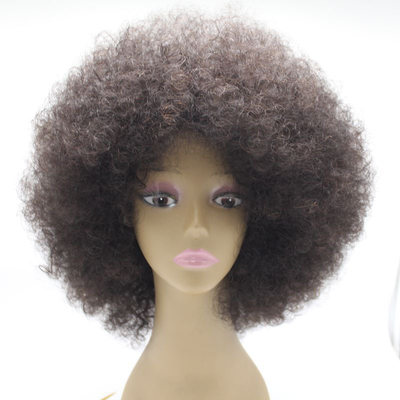 Tamanho do chapéu Tamanho médio Afro Kinky Peruca encaracolada com flecos e individualidade