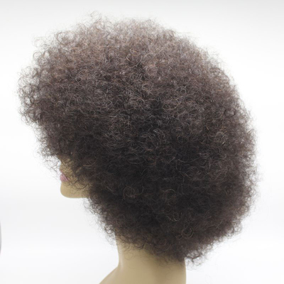 Tamanho do chapéu Tamanho médio Afro Kinky Peruca encaracolada com flecos e individualidade