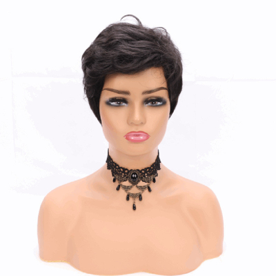 1B/Color Natural Perucas Frontais de renda Melhores Preços Vendedor Pixie Corte Curto Peruca de Cabelo Humano