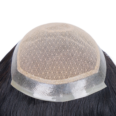 Pequeno/Grande/médio tamanho Sem problema Obtenha 100% de cabelo humano Homens Toupee com 60 rede de renda