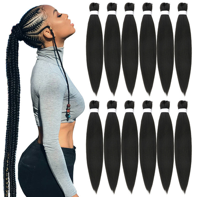 Cabelo sintético Fibra de trança Extensão do cabelo Pré esticado 150%/180%/200%/250% Densidade