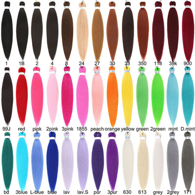 Cabelo sintético Fibra de trança Extensão do cabelo Pré esticado 150%/180%/200%/250% Densidade