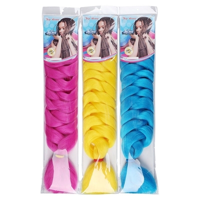 Cabelo sintético Fibra de trança Extensão do cabelo Pré esticado 150%/180%/200%/250% Densidade