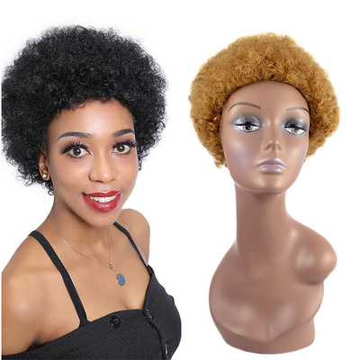 Melhore o teu estilo com a nossa Peruca Afro Curta Full Cuticle 180% Densidade Curly Pixie Cut