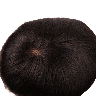 Sistema de substituição de cabelo suave e brilhante Perucas de encaixe para cabelo masculino