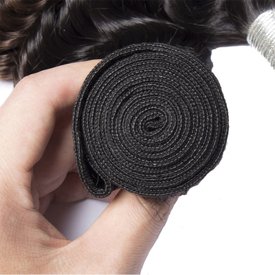 100% Natural Deep Wave Double Weft Brasileiro Remy Hair Bundles Vendedor com Ombre Color