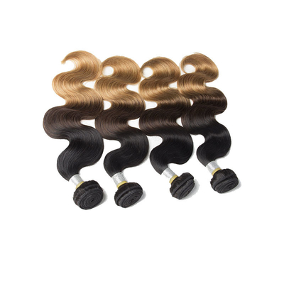 100% Natural Deep Wave Double Weft Brasileiro Remy Hair Bundles Vendedor com Ombre Color