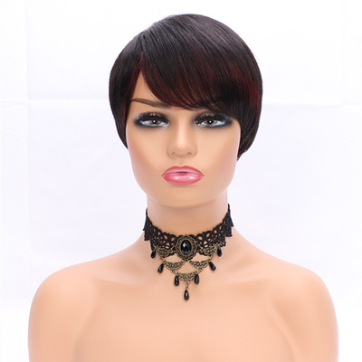 Fabricantes Cabelo Humano Pixie Corte Peruca Peruca Vantagem Suave Brilhante Sem Enredos 0.5KG