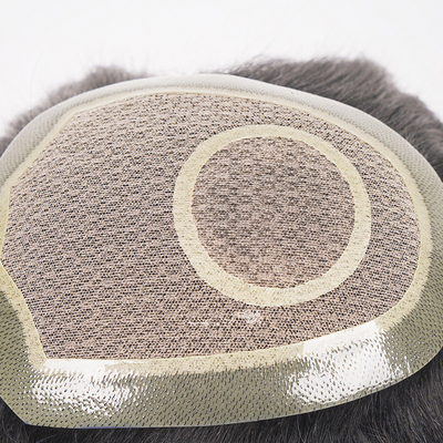 100% cabelo humano virgem toupee de renda completa para homem com malha mono e material de base de renda